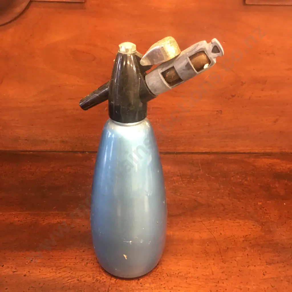 Retro English Blue BOC Seltzer Bottle Image 1++